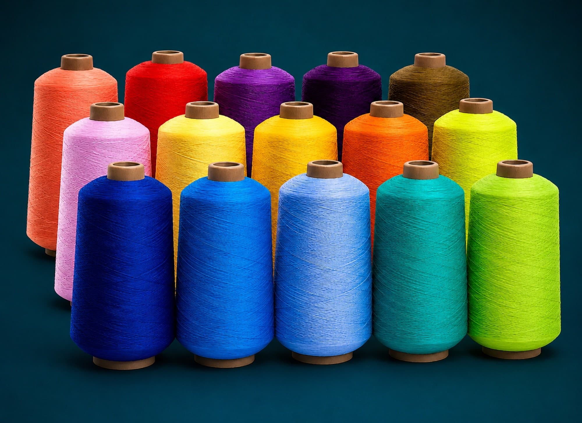 Conos de Copy Nylon High Stretch junto a la carta de colores